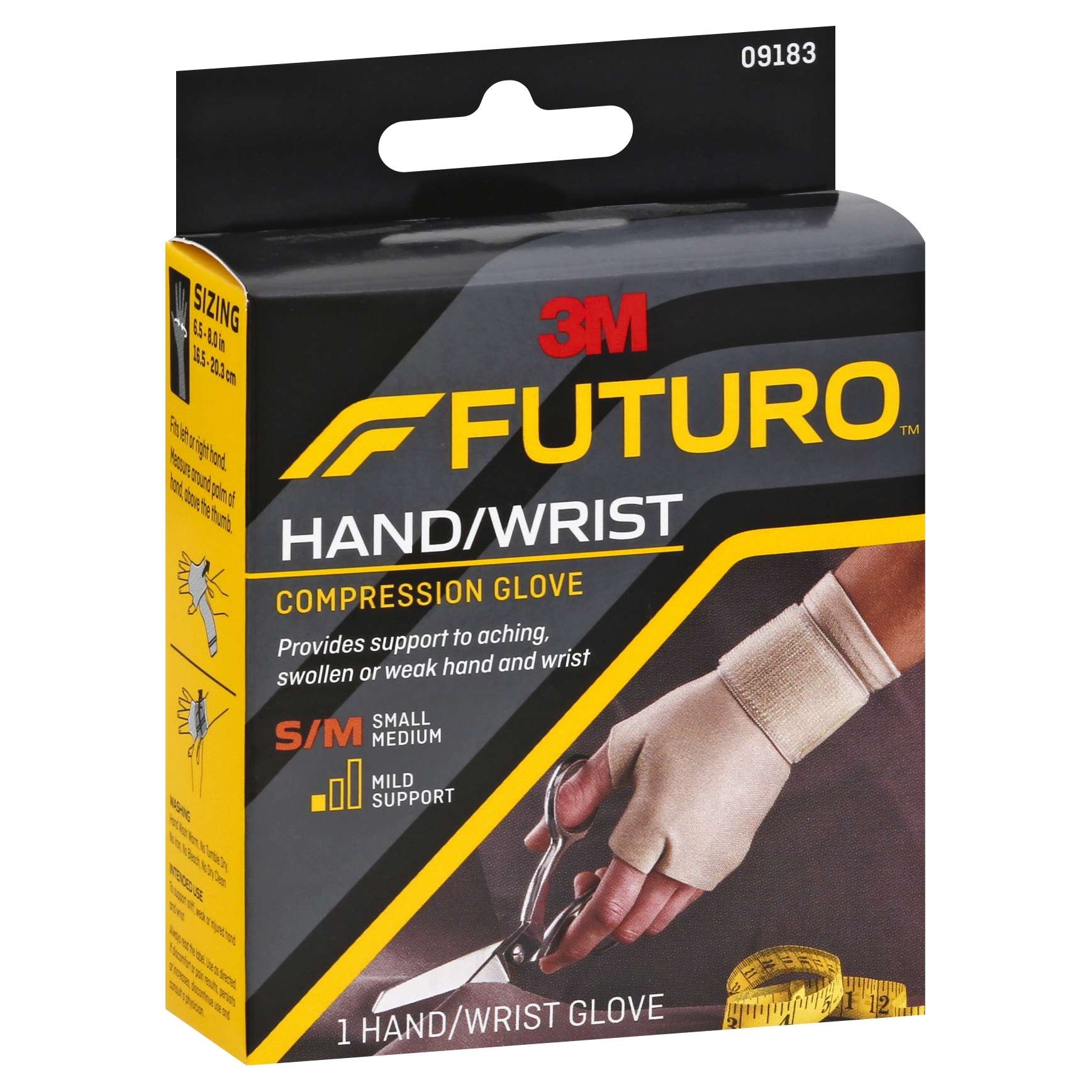 FUTURO Compression Glove for Arthritis and Repetitive Task Relief, S/M