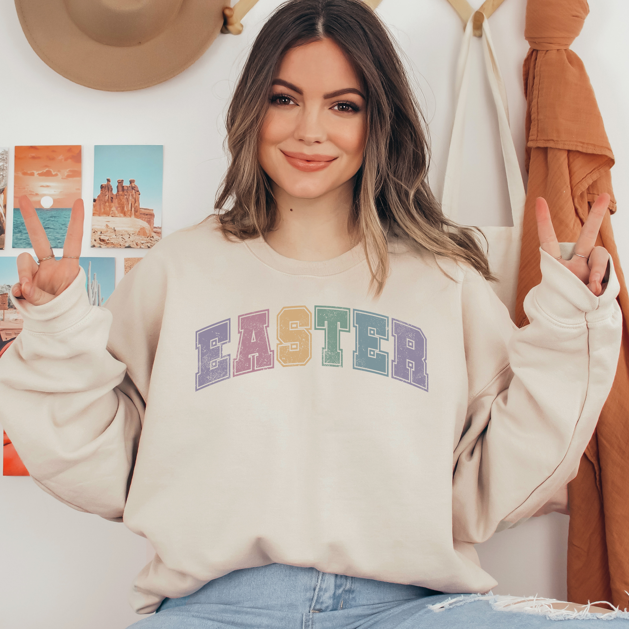 Retro Easter Text Ready To Press DTF Transfers, DTF Hot Peel