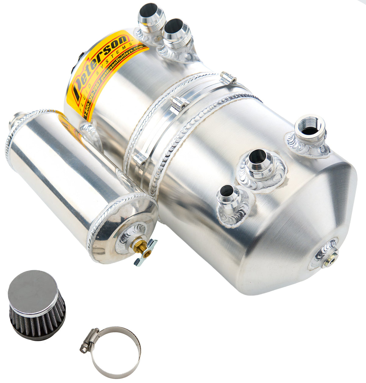 Oil Tank 1.5gal 16an Dual Return w/ Catch Can - 080784CC