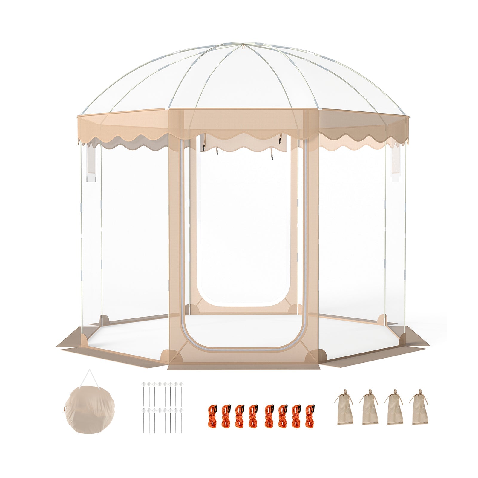 Pop Up Bubble Tent 10x10 FT for 8-10 People Weatherproof Pod with 540¬∞ Panoramic Clear PVC