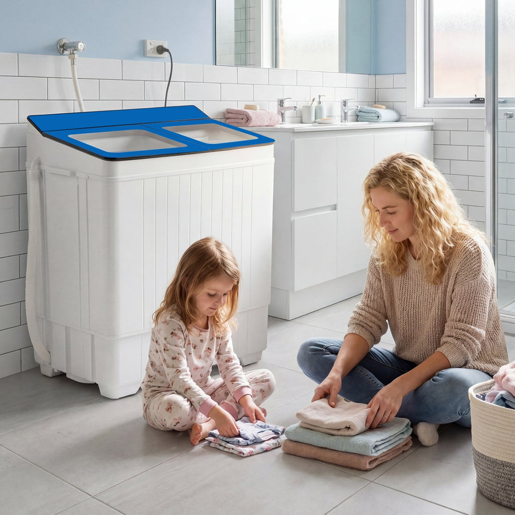 Portable Washing Machine with 18 LBS Washer and 8 LBS Spinner Combo