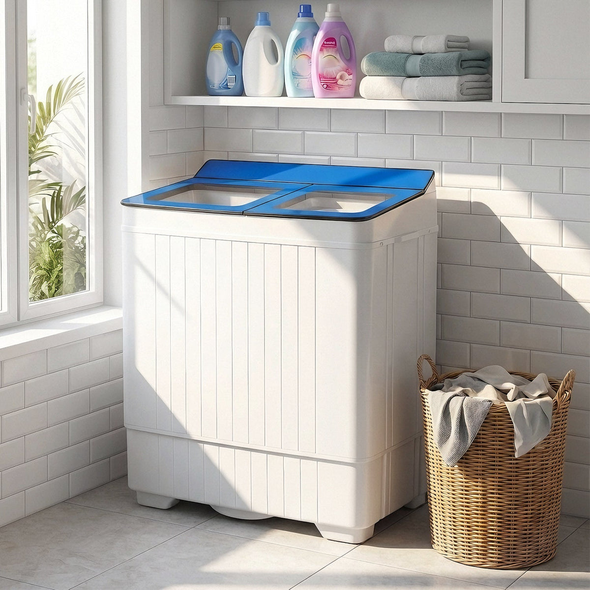 Portable Washing Machine with 18 LBS Washer and 8 LBS Spinner Combo