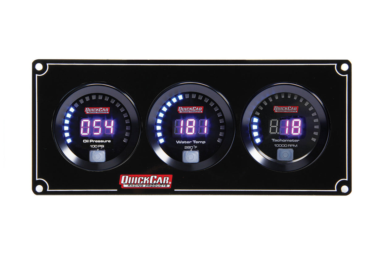 Digital 2-1 Gauge Panel OP/WT w/Tach