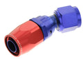 6AN 30 Degree Female Aluminum Hose End RD BLU - 1030061