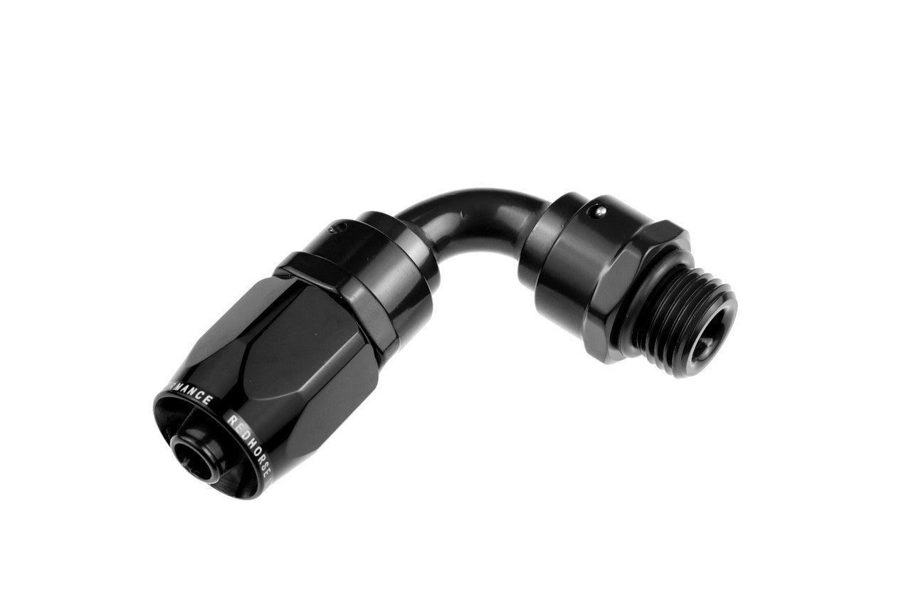 12AN 90Deg Hose End 12AN ORB Male End Black - 139012122