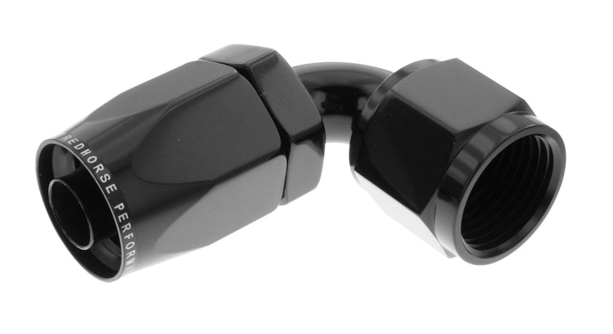 10AN Non-Swivel Hose End Black 90 - 6090102