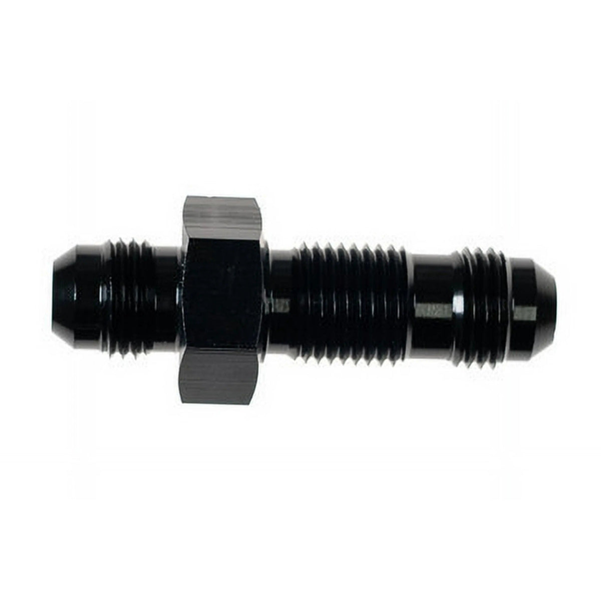 12AN Bulkhead Adapter Straight Male Male Black