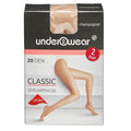 Underwear 20 Denier Sheer Lycra Tights in Champagne - Size 4