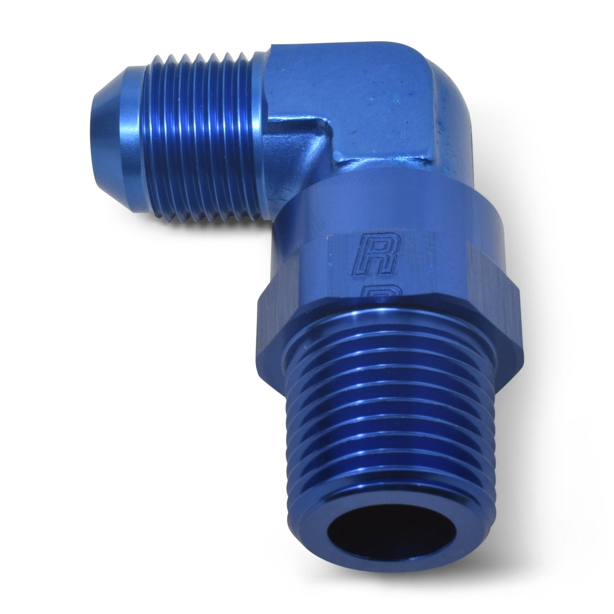 8AN 1/4NPT 90Deg Union Swivel Blue - 614108