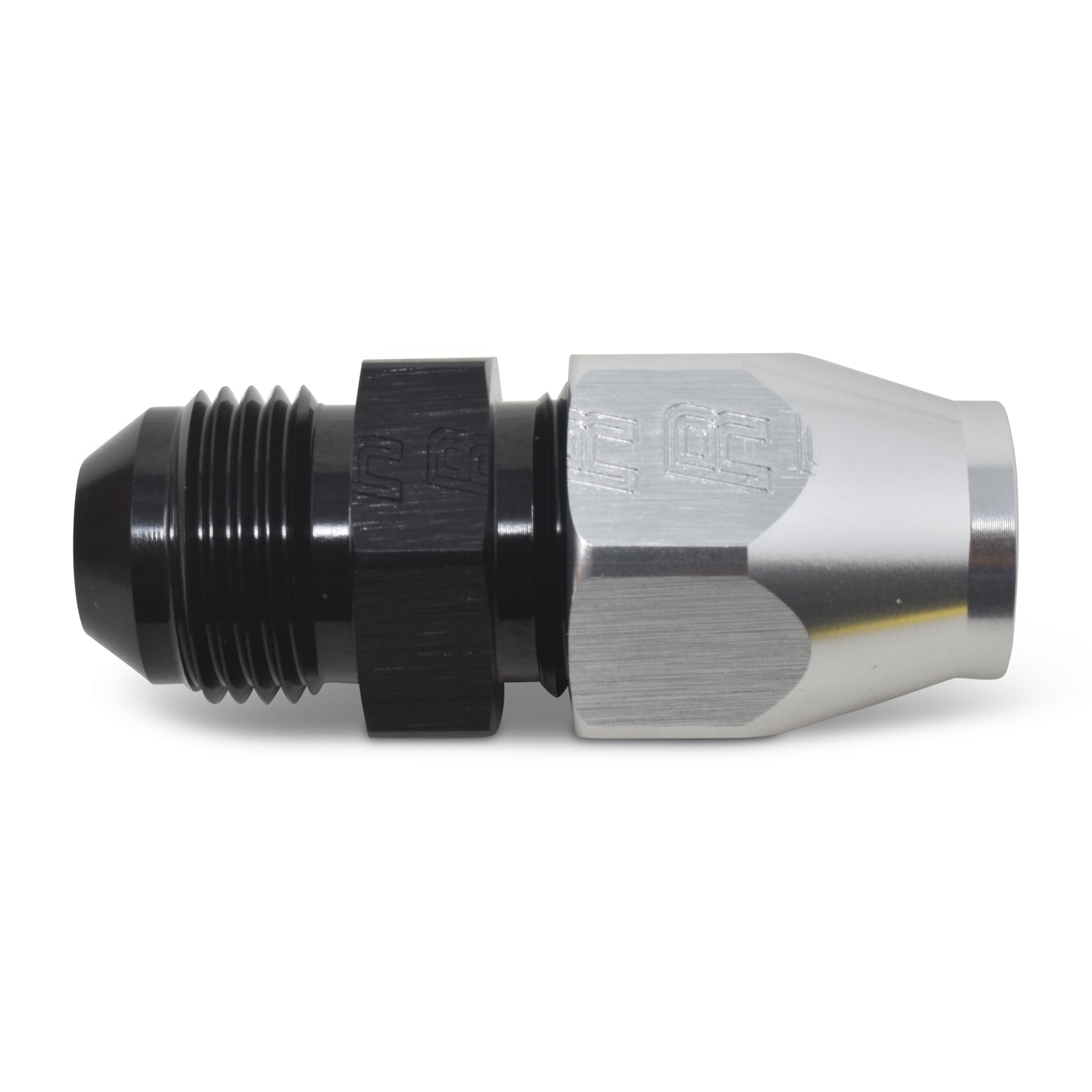 #8 Male 37 Deg to 1/2in Tube Black/Silver - 639233