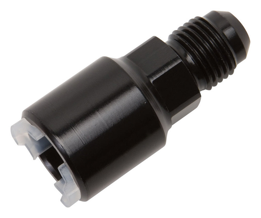 Push-On EFI Fitting #6 to 3/8in Hard Tube Black - 640853