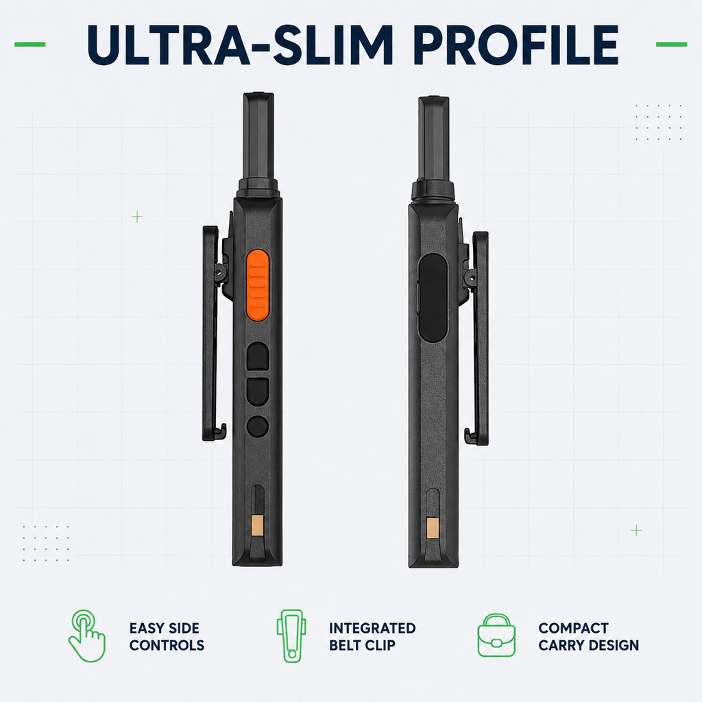 RUYAGE RY18 Ultra-Thin UHF Analog Walkie Talkie – One-Key Pairing