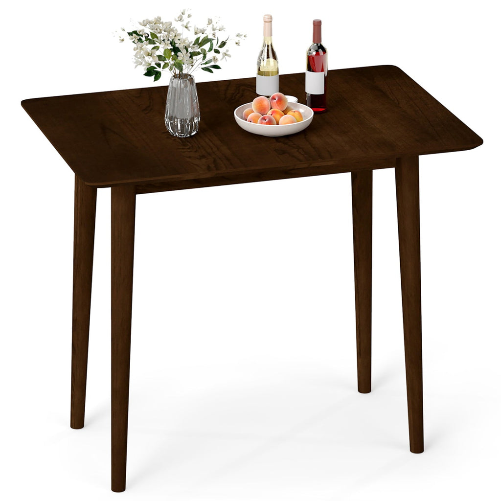 Rectangular Wooden Dining Table for 2-4 34 Inch Farmhouse Solid Wood Kitchen Table