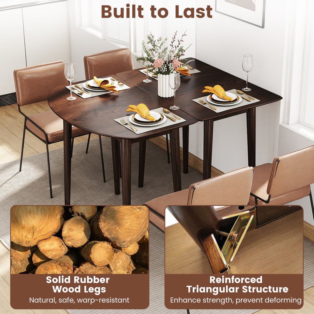 Rectangular Wooden Dining Table for 2-4 34 Inch Farmhouse Solid Wood Kitchen Table