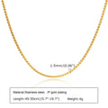 Fashion Jewelry New In Melon Seed Chain Necklace,Gold Color Stainless Steel Full Gloss S Shape Chain Pendant Necklaces