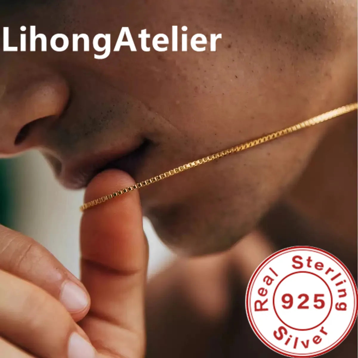 New 925 Sterling Silver Necklace 1mm Box Venetian Necklace Gold Plating Suitable For Women And Men Jewelry Gifts
