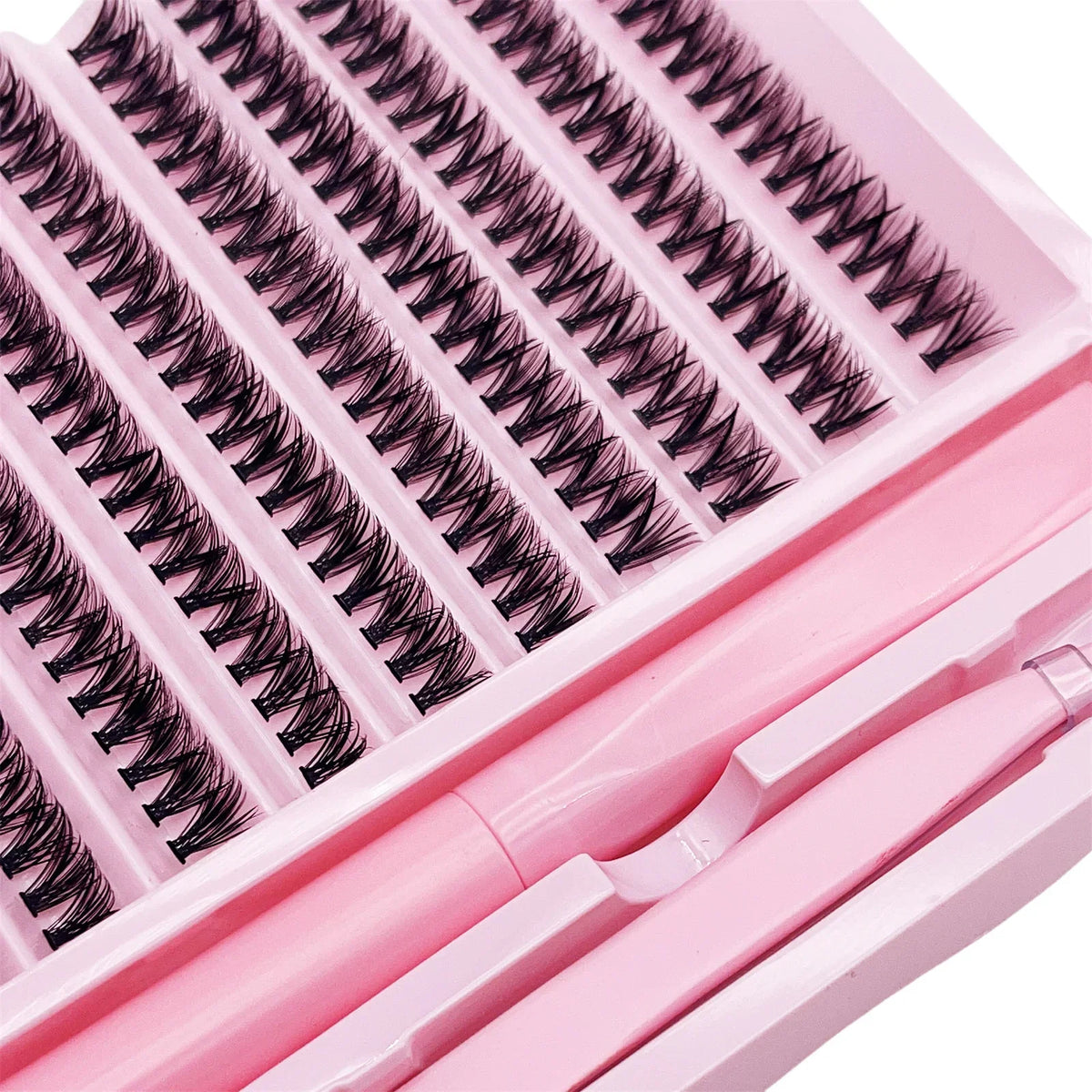 Cluster Lashes D Curling False Eyelash Clusters 200pcs DIY Lash Extension Kit With Bond And Tweezers