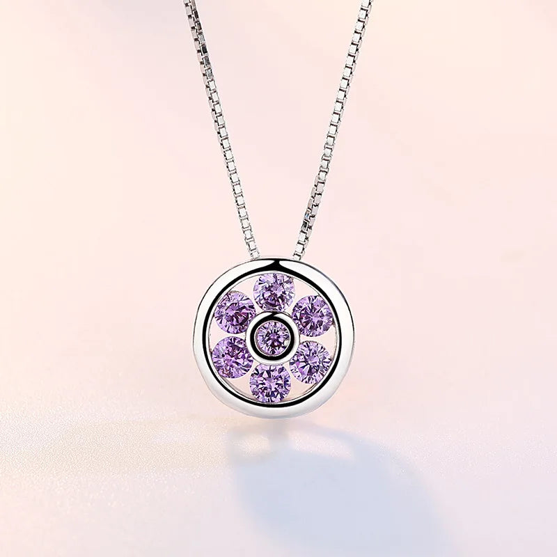 925 Sterling Silver Necklace Zircom for Women 18k Gold Plated Jewelry Pendant Birthday Party Gift Jewelry Gift New N12