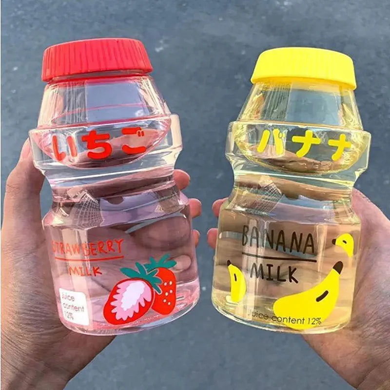 480ml Kawaii Plastic Water Bottle for Girls | Cute Reusable Drinkware