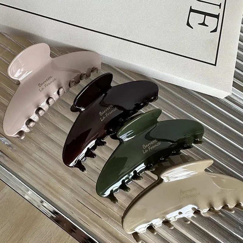 1Pcs Hair Claw Simple Hairpin Fashion Hair Accessories For Woman Girls Large Crab Hair Clips Shark Clip Retro Korean Acetate