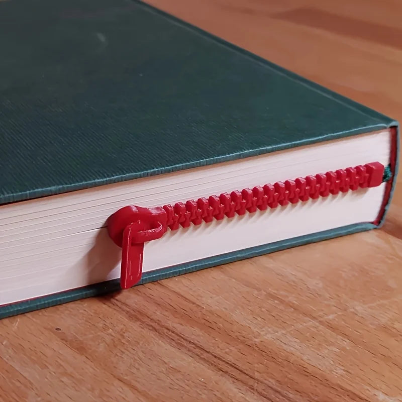 3D Printed Zipper Bookmark for Books, E-Readers, Diaries, Office Use and Gift for Book Lovers
