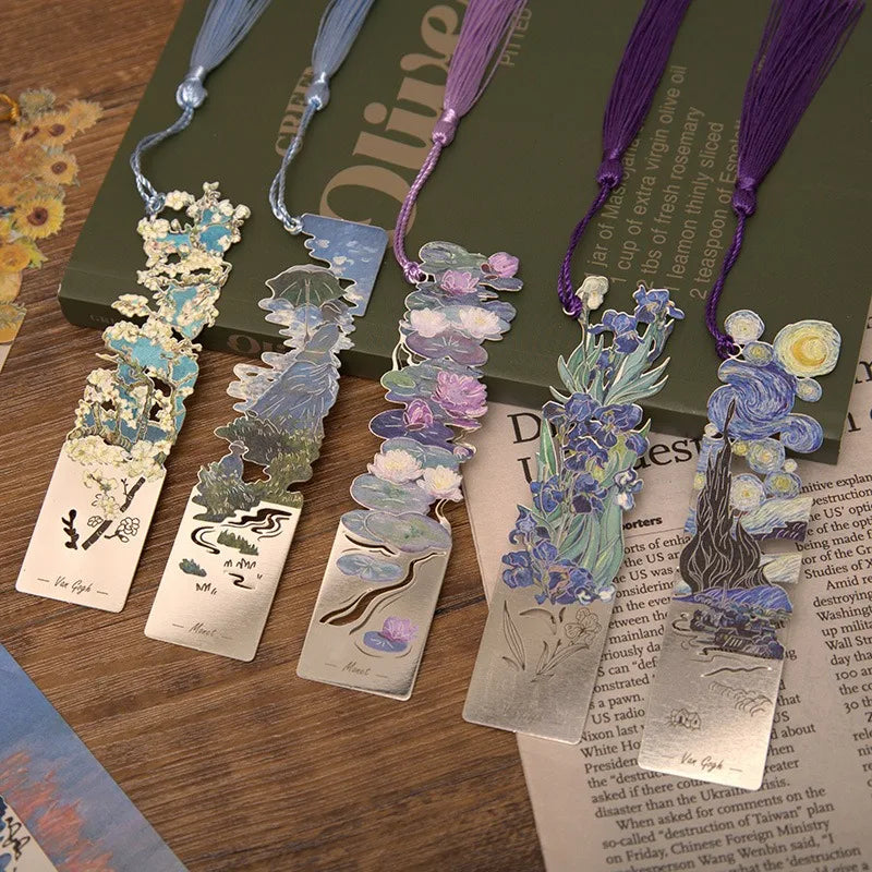 Separator Books Metal Bookmark Bulk Hollow Metal Book Accessories Student Reading Mark Stationery Gifts XSQ03