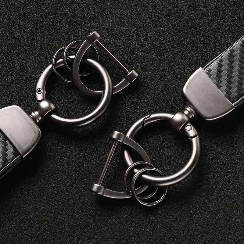 Carbon Fiber Style Keychain | Smart EQ Fortwo Key Ring