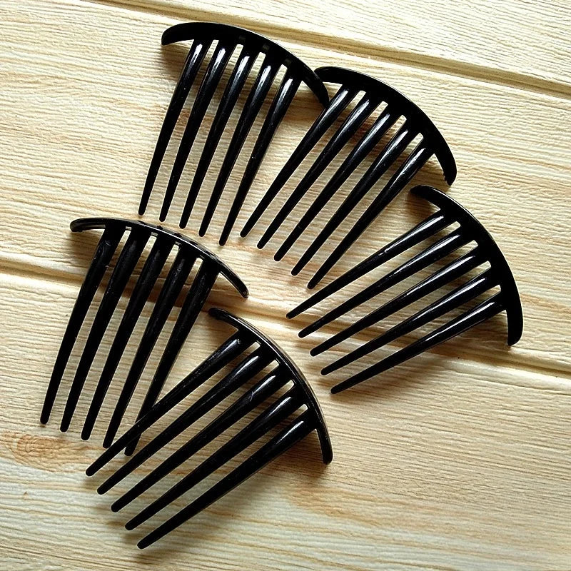5/7 Teeth Plastic Hair Clip for Women Vintage Hair Combs Magic Comb Hair Clips Korean Styling Tools Creative Headwear Black Gift