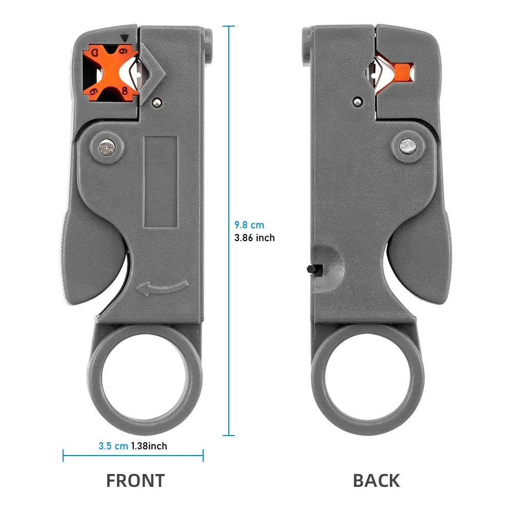 Stainless Steel Coax Cable Stripping Pliers | Adjustable Wire Stripper Tool