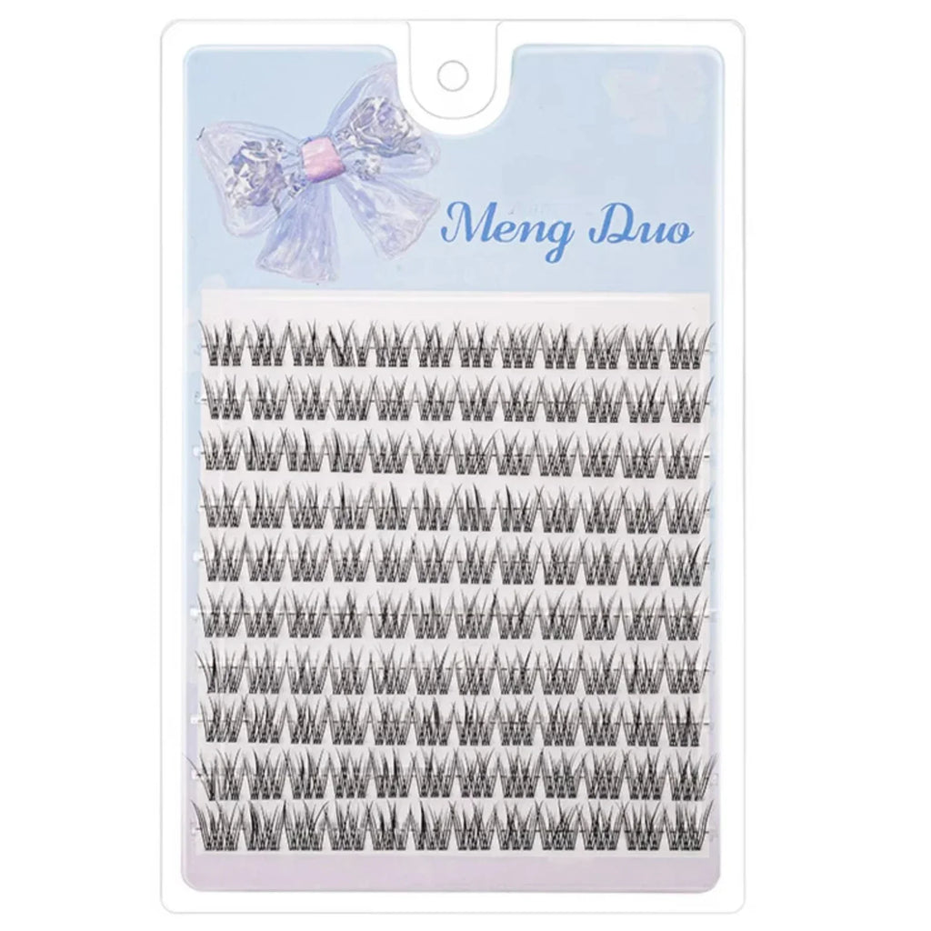 Easy Self Application Fish Tail Manga Cat Eye Lashes 120Pcs Fluffy Natural Long Reusable DIY Starter Makeup Lashes