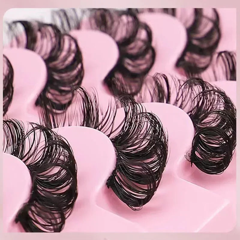 10Pairs 3D Mink Lashes Russian Strip Lash Dramatic False Eyelashes Faux Cils Makeup Fake Eyelash Extension Maquiagem