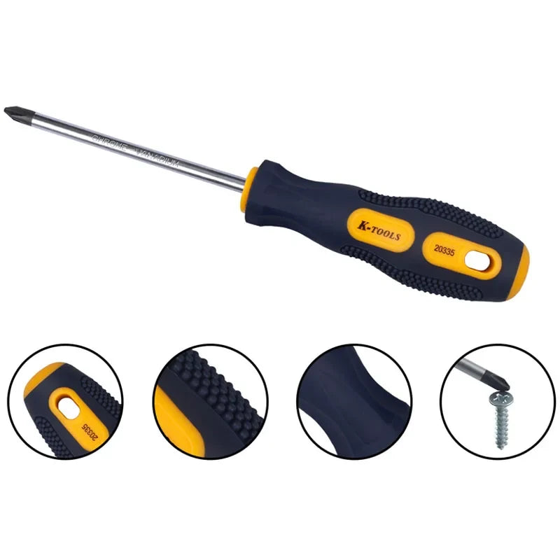 3*150-6*150mm PH0 PH1 PH2 Phillips Screwdriver | Multifunctional Magnetic Cross and Slotted Screw Driver Set