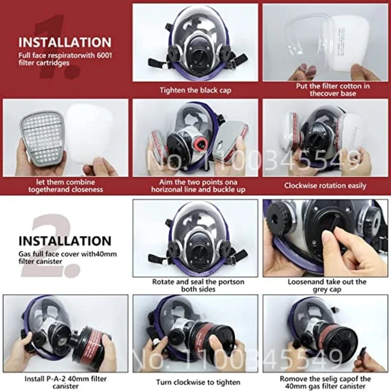Full face respirator Gas Mask tactical-survival