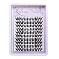 10Rows Cluster False Eyelashes Voluminous Fluffy Thick Natural Curling Lash Manga Eyes，Anime Lash Style，Suitable for Beginners