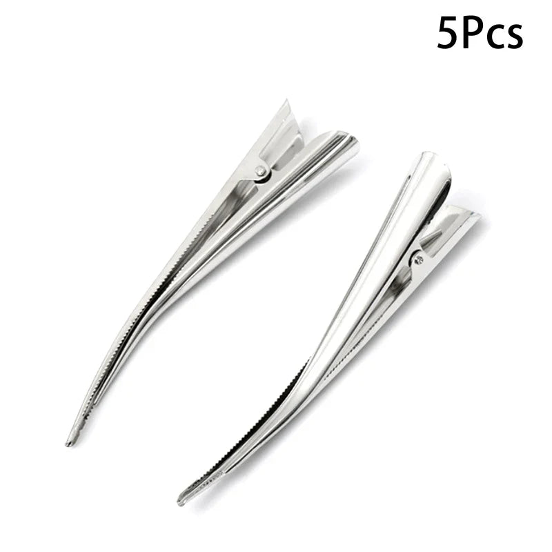 5/10pc Long Metal Hair Clips Horn Clip Hair Clamps Hair Accessories Duck Teeth Hairdressing Salon Tip Clip