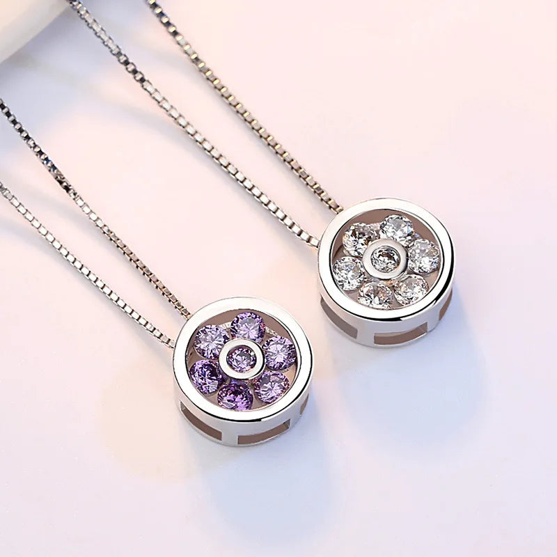 925 Sterling Silver Necklace Zircom for Women 18k Gold Plated Jewelry Pendant Birthday Party Gift Jewelry Gift New N12