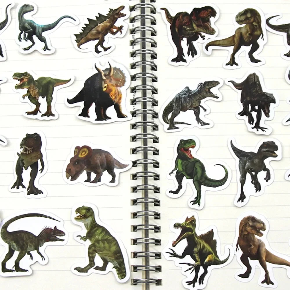 Funny Dinosaur Stickers | Waterproof Vinyl Decals for Laptop, Guitar, Bike & More