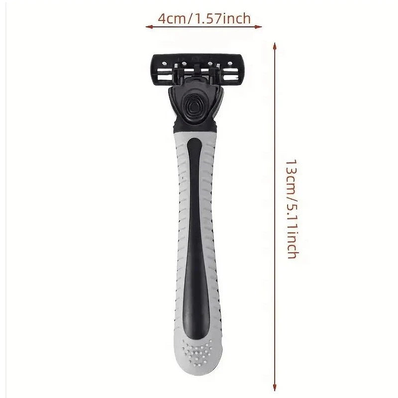 3-Layer Shaver Sack Premium Stainless Steel Safety Razor with Replaceable Blades - Smooth and Comfortable Shave for Men and Wome