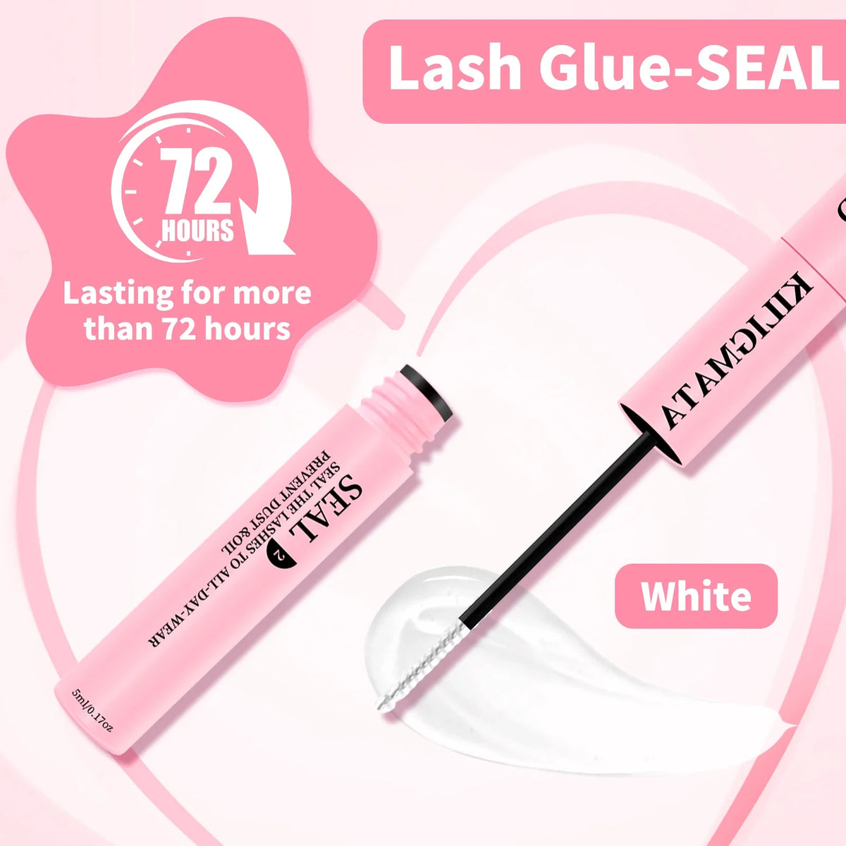 10ml Cluster Lash Glue Waterproof Sweatproof Black Eyelash Adhesive Quick-Dry Clusters Hold up to 72 Hours