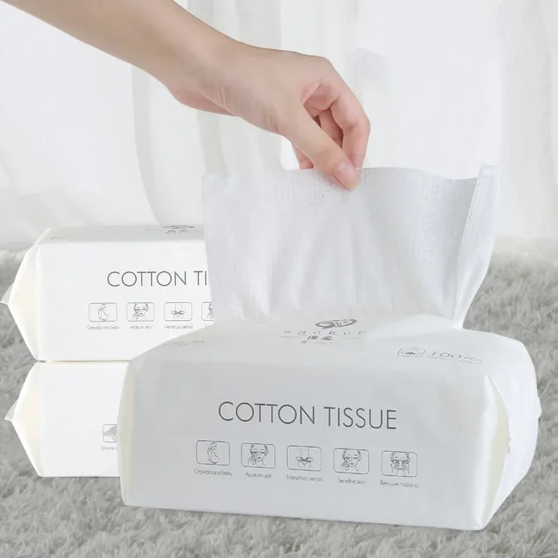 Disposable Face Towel | Soft Cotton Dry Rags for Washing and Drying Face