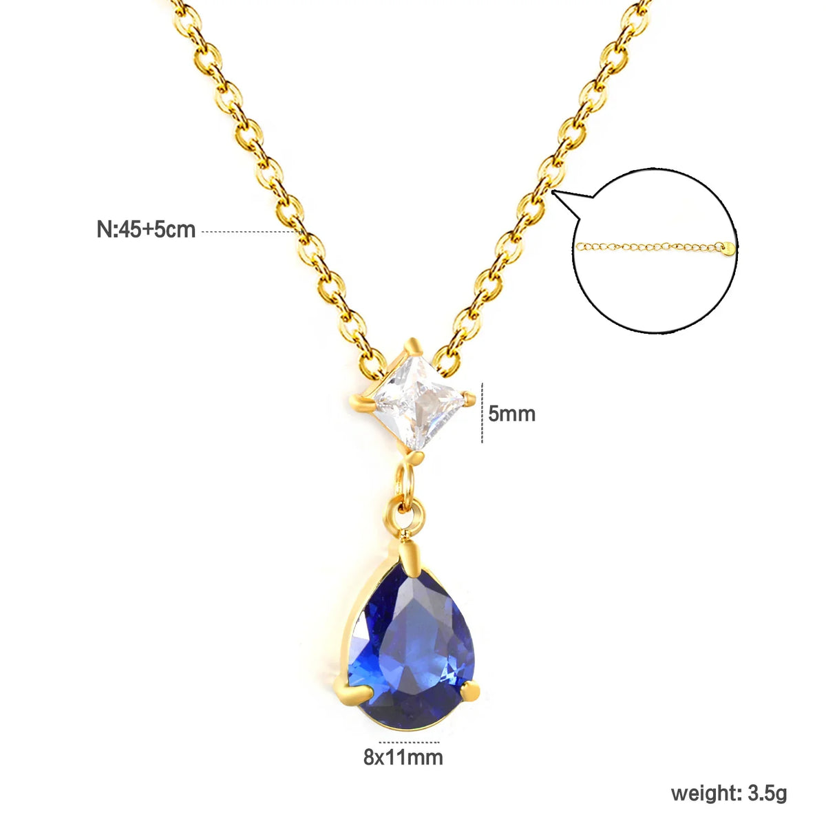 Waterdrop Pendant Necklace | Minimalist Stainless Steel Teardrop Jewelry for Women