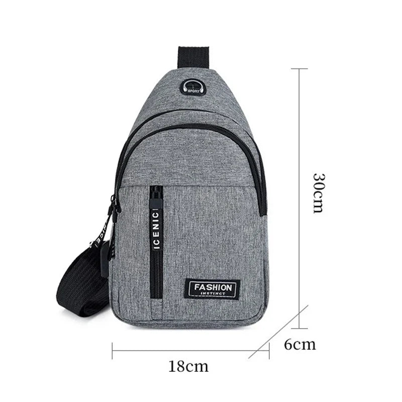 Men Shoulder Chest Bag | Travel Crossbody Sling Pack