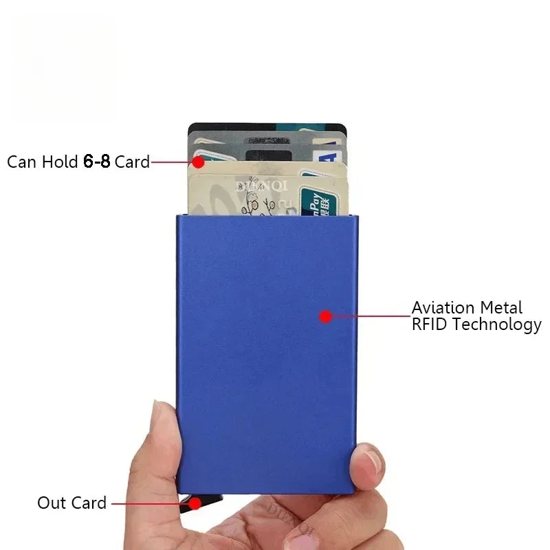 Pop Up Minimalist Smart Wallet | Thin Slim RFID Credit Card Holder for Men Women