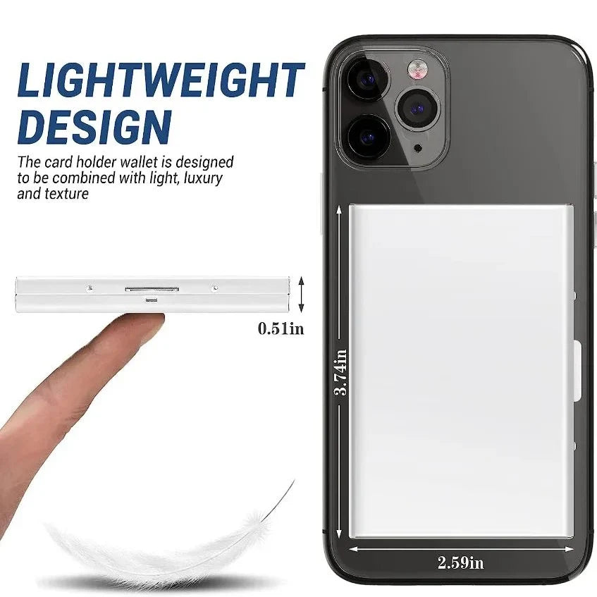 RFID Blocking Credit Card Holder | Slim Metal Wallet for 6 Cards