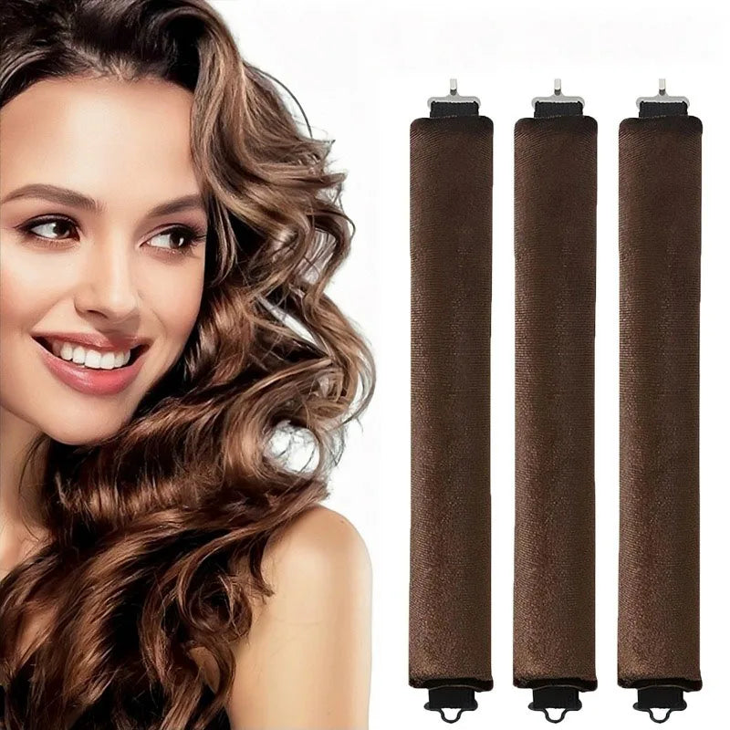 Heatless Hair Curlers Curling Rod Lazy Curls with Hook Headband No Heat Hair Rollers Sleeping Soft Flexi Rod Hair Tools ZXFAJ01