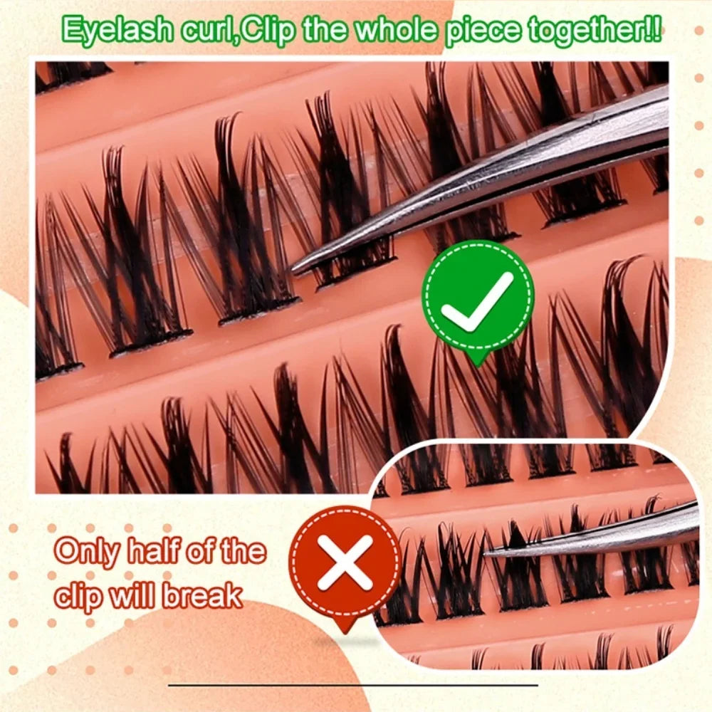 Wispy Individual Lash Clusters D Curl DIY At Home Lash Extension Clusters Soft Lightweight Reusable Eyelash Bundles