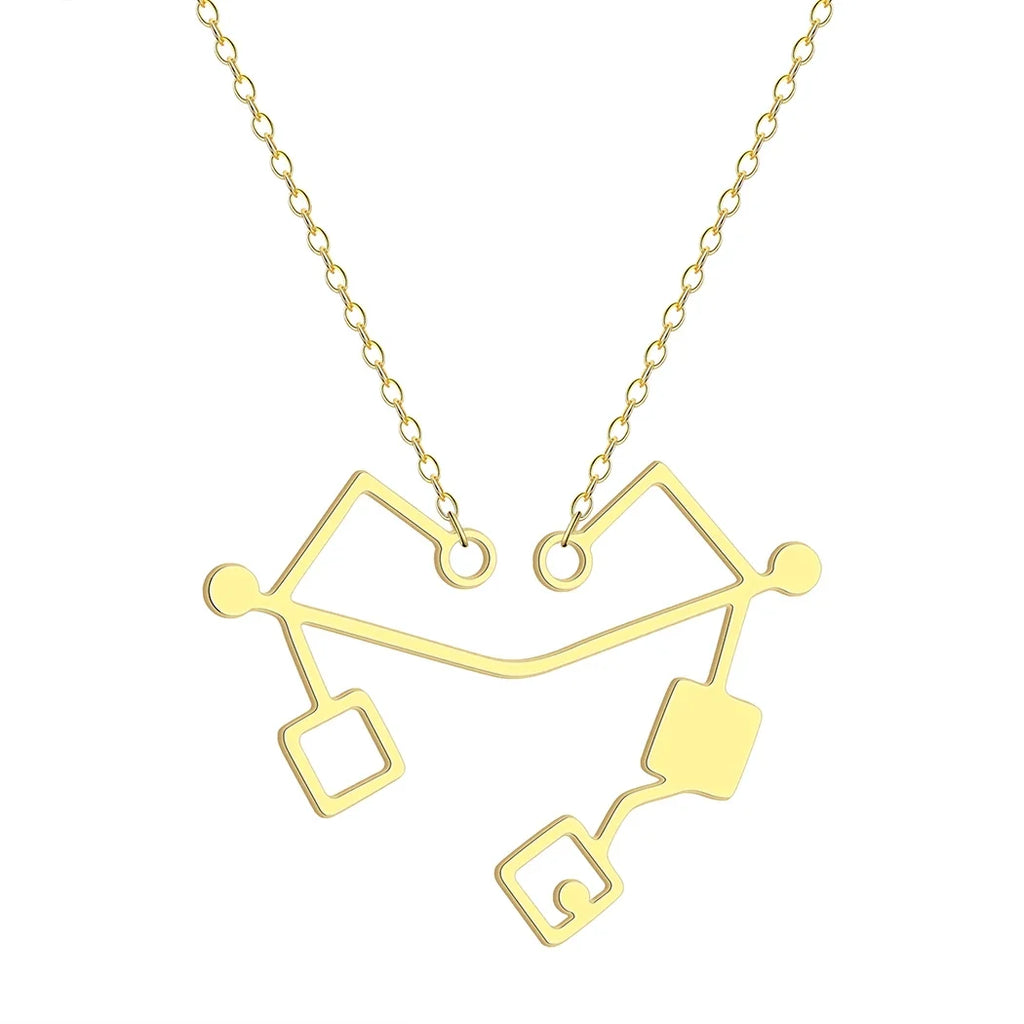 Kinitial Heart of Etheria Necklace | She-Ra Inspired Stainless Steel Pendant