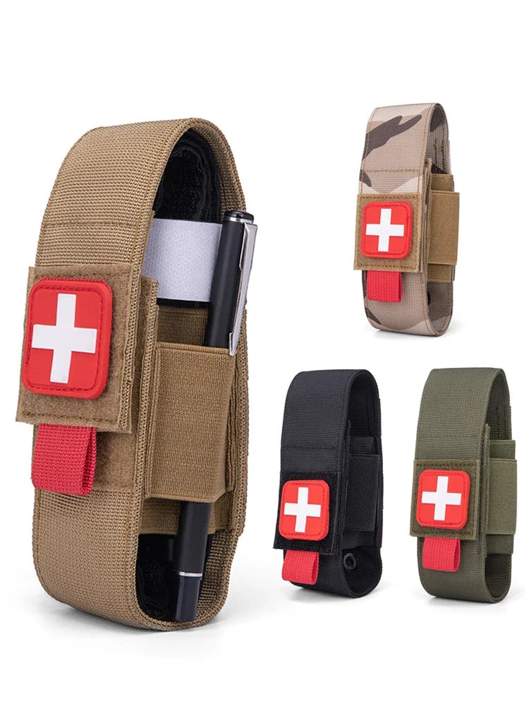 Outdoor Scissors Set Molle Tourniquet Storage Protective Bag | Rescue Survival Kit for Hiking Camping