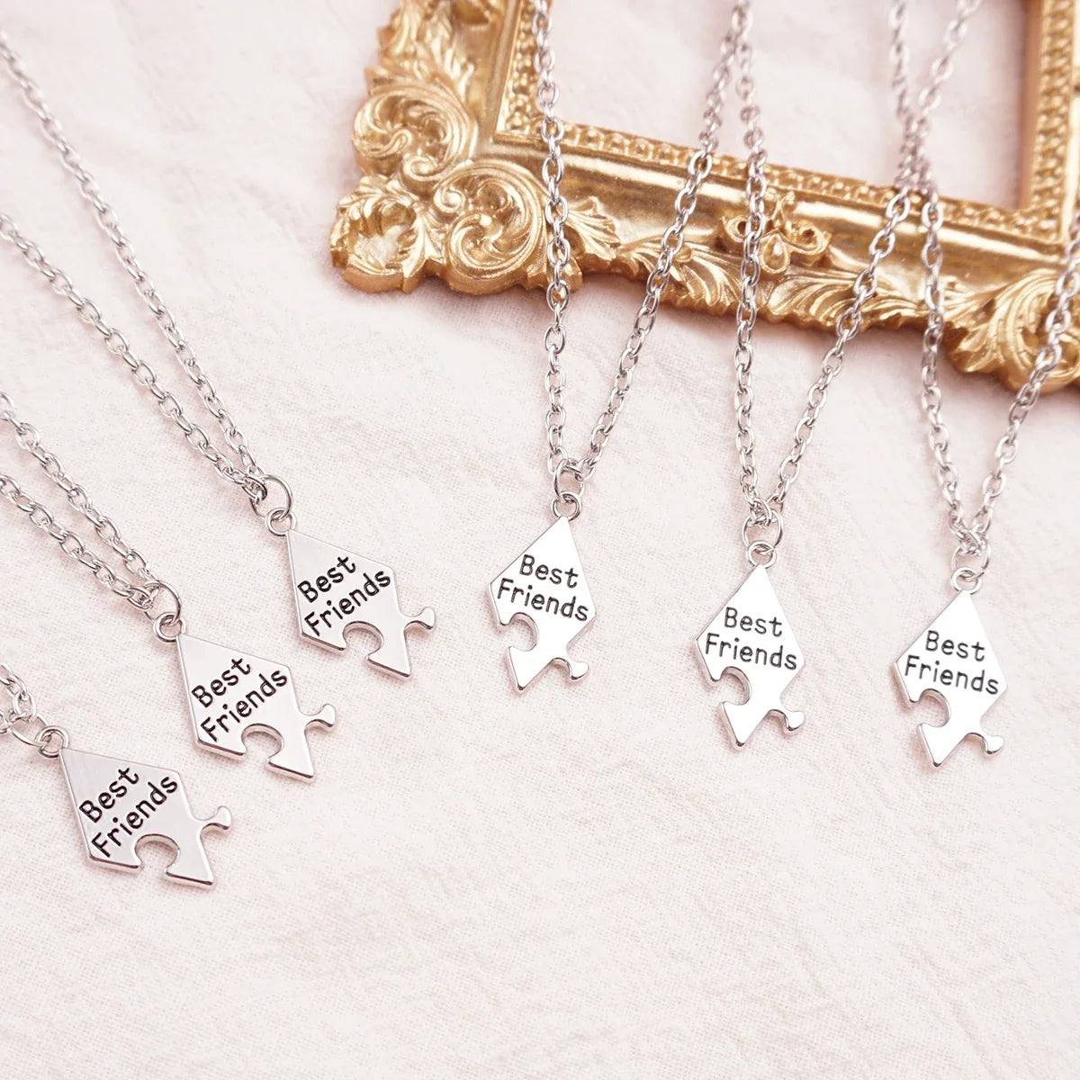 6 Pcs/Set Best Friend Pendant Necklace Set | Friendship Jewelry Gift