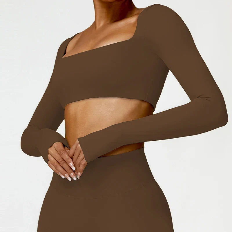 Hearuisavy Quick-Dry Yoga Crop Top